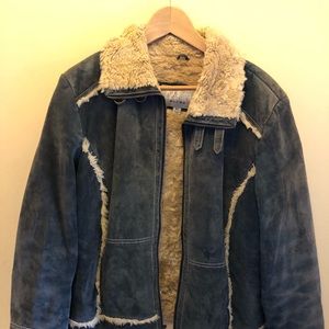 Cool Wilson blue suede jacket